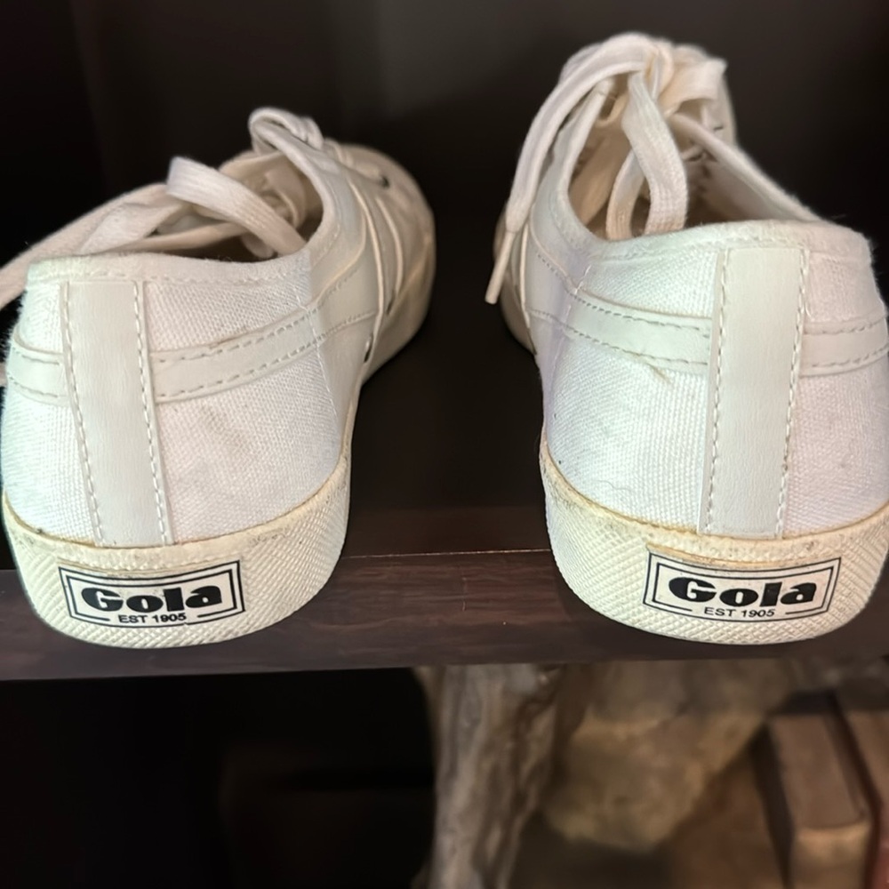 Gola White Canvas Sneakers Anthropologie Coaster - image 4